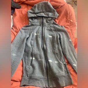 Gray Hooded Zip-Up Jacket